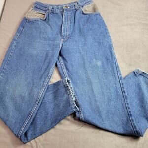 Boca Chica Jeans Denim Pants Womens Size 13 Blue Medium Black Acid Vtg High Rise